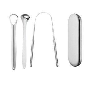 Limpiador de lengua de acero inoxidable en forma de U de alta calidad, raspador de lengua de limpieza bucal en caja, producto transfronterizo al por mayor - Product Image 1