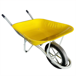 Vente flash WB6431 <span class=keywords><strong>Brouette</strong></span> à roue unique pour travaux lourds avec plateau en acier 4.00-8 Capacité de charge de 160 kg - Product Image 1