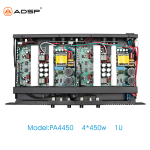 Professional <strong>Class</strong> D 1U Power Amplifier 4x450W <strong>Output</strong> 20Hz-20kHz Frequency Response CE Certified 8ohm Impedance Metal Shell - Product Image 2