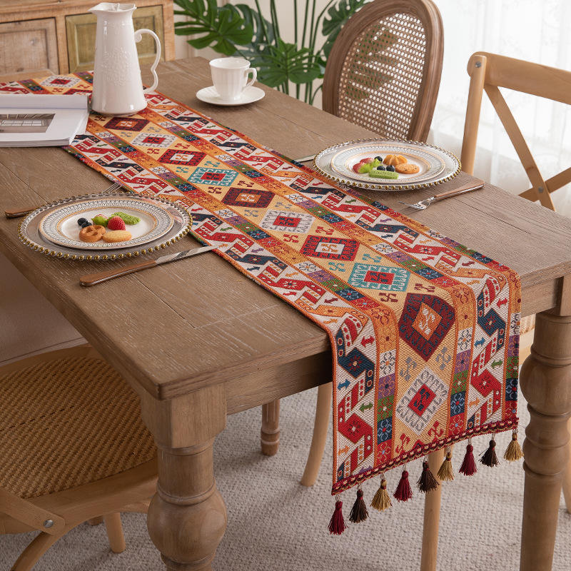 Light Color Geometric Red Tassel