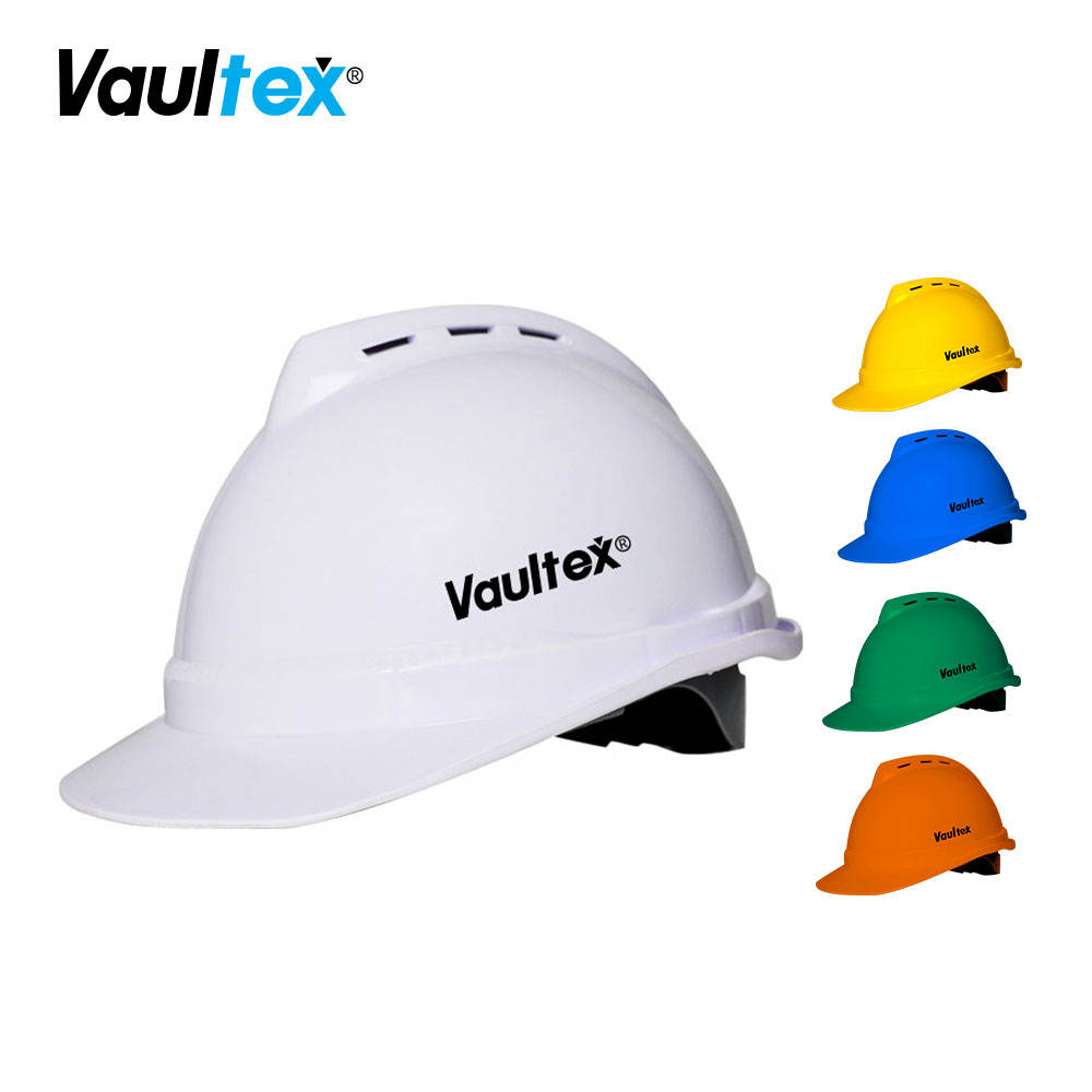 Vaultex PE Industrial Work Engineering Protective Hard Hats Breathable  V-Shape Safety Helmet for Construction