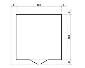TIMBELA M309F High Quality 200cm X 200cm X 200cm Garden <b>Shed</b> Easy-to-Assemble Outdoor Wooden Furniture 19mm Door <b>Lock</b> Nature - Product Image 4