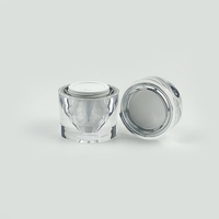 Vente en gros de pots de crème cosmétique en acrylique pour les soins de la peau avec logo personnalisé en argent contenants d'emballage de cosmétiques en plastique de 30g 50g