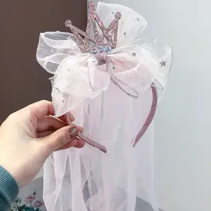 Nieuwe 2021 Mooie Haarspeldjes Haarspeldjes Hoofdband Sneeuw Prinses Snowflake Crown Kinderen Haarbanden Voor Meisjes Kids Haar Accessoires
