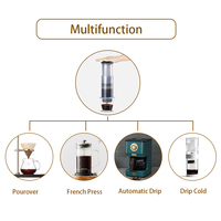 Cafetière AeroPress OEM d'usine, en plastique alimentaire, mini cafetière portable avec une capacité de 300 ml