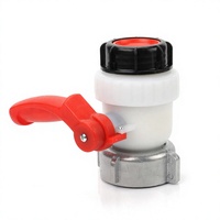 Vanne à boisseau sphérique manuelle Marque CHANGLE pour réservoir IBC DN40 DN50 2 pouces S60x6 Connexion femelle Corps PE Joint EPDM Réducteur de gaz
