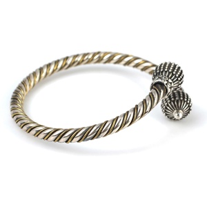 Brazalete de Plata de Ley 925 con Detalles de Bolas |   Pulsera Turca Hecha a Mano de Birmania - Product Image 2