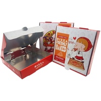 Individuell Bedruckte Isolierte Pizzabox mit Aluminiumfolie-Auskleidung Lebensmittelechte Wellpappe Thermische Pizza-Lieferverpackung