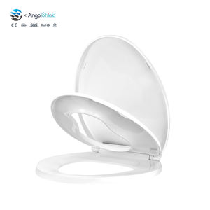 مقعد مرحاض عائلي حديث اثنان في واحد مع مقعد أطفال مدمج مقاوم للخدش مقعد مرحاض مستطيل مع مقعد للأطفال الصغار - Product Image 1