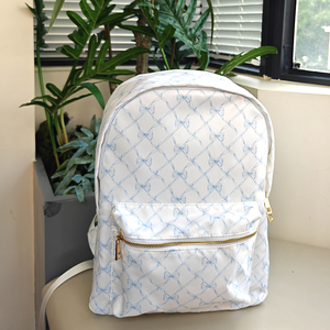 Zaino Scolastico alla Moda in Nylon <span class=keywords><strong>Rosa</strong></span> con Stampa a Fiocco, Impermeabile, Borsa Sportiva Casual con Cerniera per Viaggi Femminili - Product Image 6
