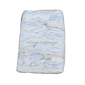 布拭き布100% コットンホワイトTシャツグレードラグ繊維廃棄物 - Product Image 1