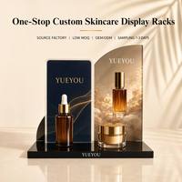 Présentoirs en bois pour cosmétiques et parfums avec table centrale ovale pour la présentation de produits de luxe