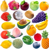 Schattige mini fruit hars figuurtjes miniatures bureau ornamenten kleine sinaasappel banaan charme poppenhuis decoraties DIY accessoires