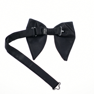 Cuyino Wholesale Mens Oversized 100% Silk Solid <strong>Black</strong> <strong>Bow</strong> <strong>Tie</strong> Solid Color Formal Tuxedo Big Bowtie Vintage Large Bowtie - Product Image 5