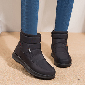 Nuevas Botas de Invierno para Mujer, Forro de Malla de Piel Vacuna, Tacón Plano, Altura Media, Tallas Grandes, Estilo Casual para Mamá - Product Image 4