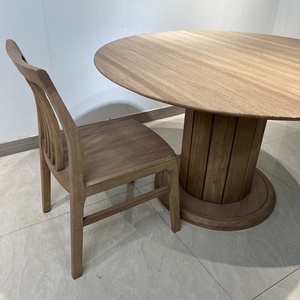 Moderner runder Esstisch aus massivem Holz, anpassbar zum Fabrik preis für Wohn-oder Hotel möbel - Product Image 6