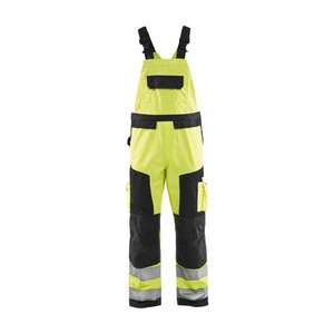 BLAKLADER - 266018113399C160 Pantalones con pechera de alta visibilidad Amarillo/Negro-EAN 7330509772461 ROPA DE TRABAJO DE LA HI-VIS - Product Image 1