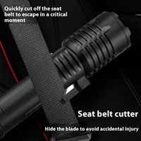 Lampe de travail longue portée Zoom T6 pour l'extérieur Lampe de poche tactique puissante pour la chasse avec pince à stylo magnétique