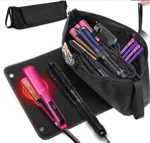 Bolsa de viaje resistente al calor para rizadores y planchas de pelo, con gancho para colgar, muestra gratuita. - Product Image 2