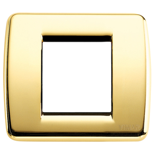 Rondo <b>Plate</b> 1-2M Shiny Gold 8.5x9.1cm Wall <b>Switch</b> Cover - Product Image 1
