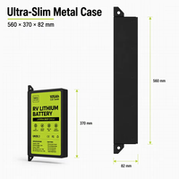 Baterai LiFePO4 Deep Cycle 12.8V 300Ah, Pengisian 150A, Pengosongan 300A, 2 Terminal M8 untuk RV