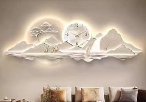 180X60 <span class=keywords><strong>CM</strong></span> con diseño <span class=keywords><strong>de</strong></span> arte ligero, Relojes <span class=keywords><strong>de</strong></span> pared <span class=keywords><strong>de</strong></span> hierro decorativos silenciosos para sala <span class=keywords><strong>de</strong></span> estar, decoración del hogar, reloj colgante, triangulación <span class=keywords><strong>de</strong></span> envíos - Product Image 2