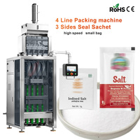 Machine d'emballage automatique haute vitesse multi-pistes pour sachets de sel à scellage 3 côtés, 1g-15g