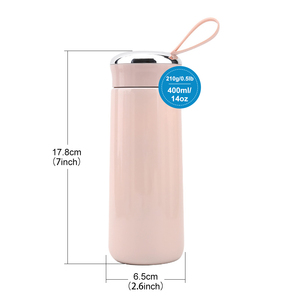 Thermos portable en acier inoxydable à double paroi de 400 ml, chaud et froid, avec couvercle et corde, garde au chaud pendant 12 à 24 heures - Product Image 6