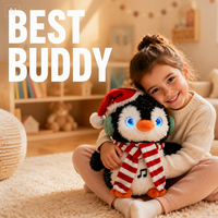 KI-Plüschtier Pinguin, Sprechendes Interaktives KI-gesteuertes Lernspielzeug, Pädagogischer KI-Begleiter, Weihnachtsgeschenk, Individuell Anpassbar