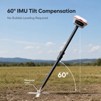 Contrôleur T60 RTK R50 pour la visualisation AR, la repérage, l'IMU 60, la précision centimétrique, instrument de topographie cadastrale IP68