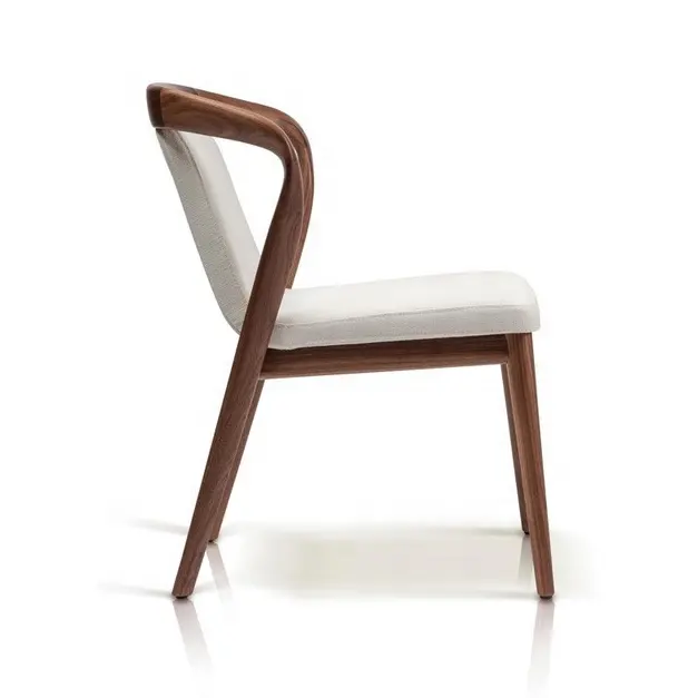 Silla nórdica de madera sólida para comedor, sillón de negocios simple y moderno para ocio