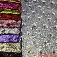 Tissu en dentelle de tulle brodé de paillettes écologiques 2026 pour robe de soirée élégante, idéal pour les fêtes d'anniversaire, personnalisable OEM, échantillon gratuit