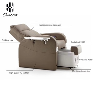 Lujo moderno salón de uñas muebles ajuste pedicura sofá silla lavabo Push-up pie baño lavabo Spa pie pedicura sillas - Product Image 3