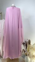 Robe Musulmane Sharut de Gros, Kaftan de Dubaï pour le Ramadan et l'Aïd, Robes de Soirée Scintillantes de Luxe, Col en Strass, Cape Élégante, Robe Abaya pour Femmes Musulmanes