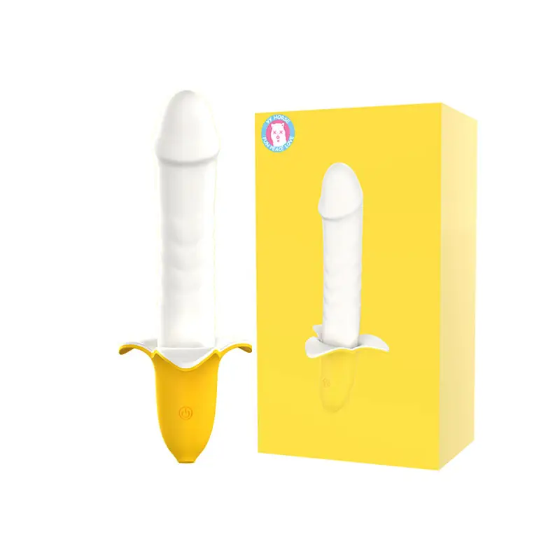 Quaige forma de platano vibrador de empuje juguetes eroticos para mujer consolador vibrador para mujeres