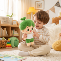 Peluche Anime Personnalisée Cheveux Verts Broderie Mignonne Mascotte en Peluche Personnalisée pour Fans Collection Cadeau et Présentation