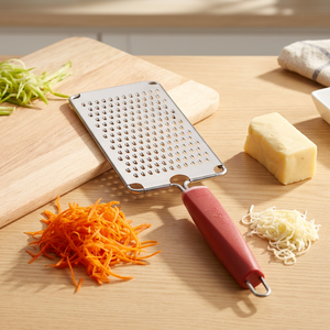 Anax Stainless Steel Cheese Grater <b>Vegetable</b> Slicer <b>Shredder</b> Manual Kitchen Tool Eco-Friendly Safe Ergonomic Handle - Product Image 3