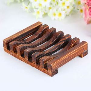 Jabonera Rectangular de Bambú Natural Ecológica Clásica de Dos Piezas, Estuche de Madera para Jabón para Ducha - Product Image 1