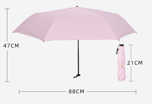 <span class=keywords><strong>Parapluie</strong></span> pliant de poche <span class=keywords><strong>mini</strong></span> crayon 6 baleines, ultra léger 146g, anti-UV UPF50, avec logo personnalisé OEM, pour femme, cadeau promotionnel, soleil et pluie - Product Image 6