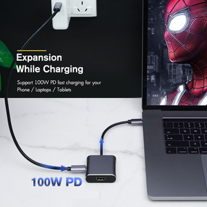 Hub multiport de haute qualité <span class=keywords><strong>Type</strong></span> C vers 4K 8K <span class=keywords><strong>DisplayPort</strong></span> HDMI 100W Adaptateur de charge PD Station d'accueil 3 en 1 - Product Image 3