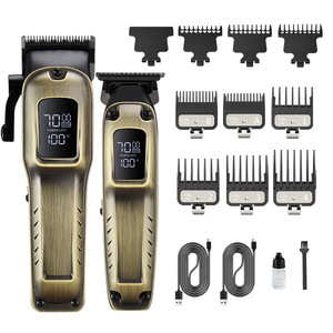 Set Regolabarba e Tagliacapelli Multifunzione in Metallo per <span class=keywords><strong>Uomo</strong></span>, Ricaricabile USB, Senza Fili, per Hotel - Product Image 5