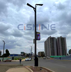 <span class=keywords><strong>Pali</strong></span> per <span class=keywords><strong>Illuminazione</strong></span> Pubblica Intelligenti Cishine con Schermo LED da 5m 6m 7m 8m 10m, <span class=keywords><strong>Pali</strong></span> per <span class=keywords><strong>Illuminazione</strong></span> Stradale con Box Pubblicitario - Product Image 3