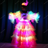Vêtements de danse moderne de louange Robe en dentelle lumineuse d'excellente qualité Jupe tutu Caractéristique lumineuse