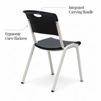 Chaise à panneau incurvé portable, légère, imperméable et lavable pour la restauration, les dortoirs et les porches – Achat en gros
