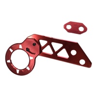 JDMotorsport88 Ensemble de crochets de remorquage universels pour voiture de course, rouges, avant et arrière, réglables, en aluminium anodisé CNC T6061