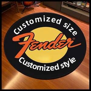 Tappeto da gioco morbido rotondo bianco con motivo a CD, antiscivolo, tappetino da bagno - Product Image 5