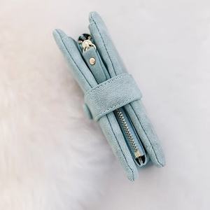 Nouvel Arrivage Transfrontalier : Portefeuille en PU Givré pour Femme, Style Coréen, Court, Tendance Étudiante, Mignon, à Trois Volets, Multi-emplacements pour Cartes - Product Image 3