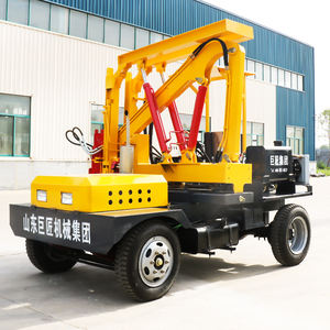 Belediye karayolu inşaatı dizel hidrolik mobil çok fonksiyonlu verimli ekipman küçük dört tekerlekli korkuluk kazık sürücü - Product Image 2