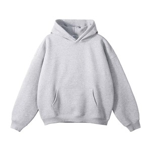 Sweat-shirts à capuche surdimensionnés en polaire premium 350g, 20 couleurs, sans cordon, sweat-shirts à capuche unis en coton pour l'hiver, coupe ample pour hommes - Product Image 4