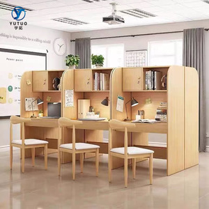 Asientos simples modernos para estudiantes, escritorio compartido cerrado individual, mesa de estudio de biblioteca, mesa de partición inmersiva, mesa de estudio - Product Image 3